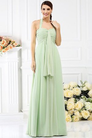 Robe demoiselle d'honneur plissage longue avec sans manches de dos nu en chiffon - Photo 26