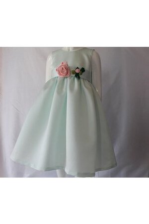 Robe de cortège enfant plissé de lotus avec ruban a-ligne de tour de ceinture empire - Photo 4