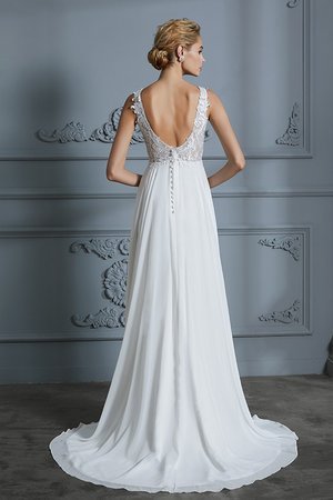 Robe de mariée avec zip voyant de col en v romantique facile - Photo 2