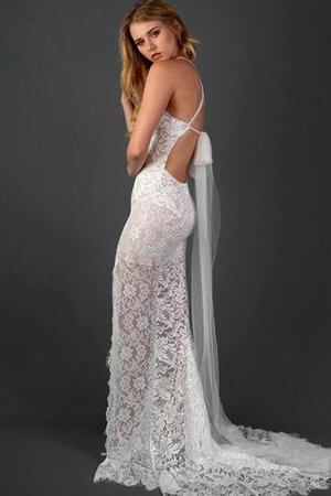 Vestido de Novia en Encaje de Sin mangas de Escote halter de Borde-Festoneado - Foto 2