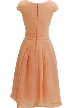 Robe demoiselle d'honneur plissé naturel avec gradins en chiffon a-ligne - Photo 9