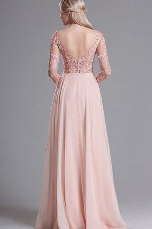 Robe de bal classique distinguee avec décoration dentelle en chiffon ligne a - Photo 2