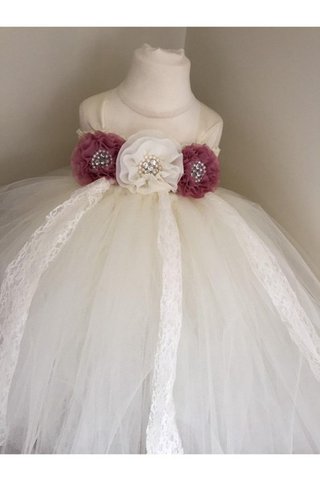 Robe de cortège enfant plissage de lotus en tulle de mode de bal avec fleurs - Photo 2