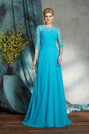 Prinzessin Chiffon Bateau Reißverschluss Brautmutterkleid mit Applikation - Bild 3