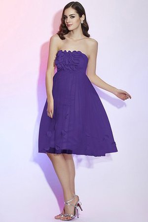 Robe demoiselle d'honneur avec zip en satin de bustier a-ligne de princesse - Photo 22