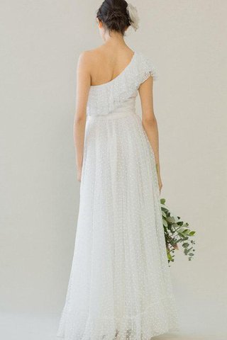 Abito da Sposa a Chiesa A-Line con Increspature Senza Maniche Naturale Alla Caviglia - Foto 2