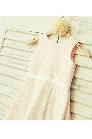 Robe de cortège enfant ligne a au niveau de cou avec zip de princesse avec fleurs - Photo 3