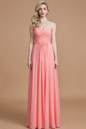 Abito da Damigella Senza Maniche in Chiffon Naturale A-Line Principessa - Foto 6