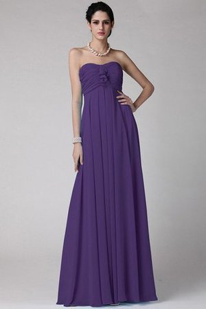 Robe demoiselle d'honneur longue de fourreau de lotus avec sans manches en chiffon - Photo 24