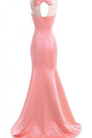 Satin bodenlanges romantisches Elegantes Ballkleid mit Sweep zug mit Applike - Bild 2