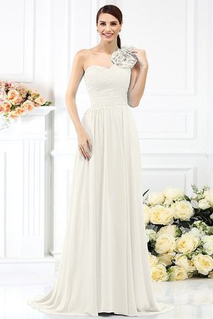 A-Linie Chiffon Ein Schulter Brautjungfernkleid mit Plissierungen mit Empire Taille - Bild 16