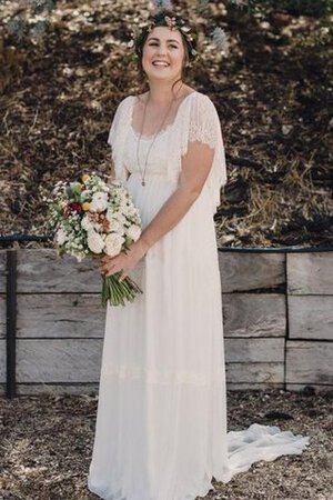 Robe de mariée impressioé décontracté de traîne moyenne col u profond a plage - Photo 2