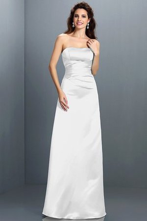 Robe demoiselle d'honneur naturel en satin de princesse avec zip de bustier - Photo 29