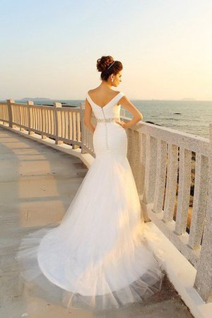 Robe de mariée longue delicat classique avec zip de traîne moyenne - Photo 2