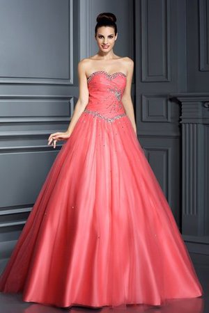 Abito Quinceanera Cuore con Perline Alta Vita Ball Gown Allacciato - Foto 1