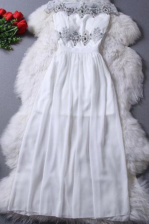 Robe de soirée facile romantique festonné avec manche courte avec zip - Photo 4