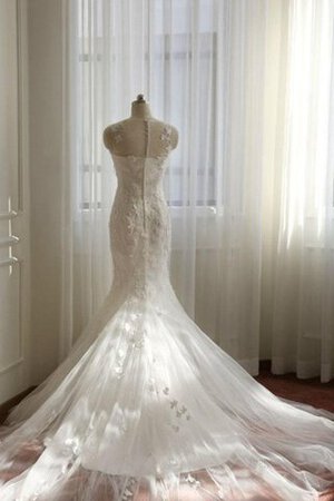 Robe de mariée romantique facile textile en tulle jusqu'au sol de sirène - Photo 3