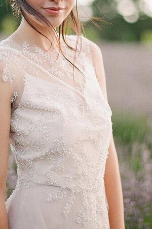 Robe de mariée vintage décontracté avec perle col ras du cou v encolure - Photo 4