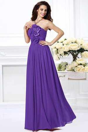 Robe demoiselle d'honneur fermeutre eclair en chiffon avec fleurs de bustier ligne a - Photo 24