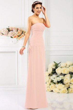 Robe demoiselle d'honneur avec fleurs fermeutre eclair en chiffon de bustier gaine - Photo 21