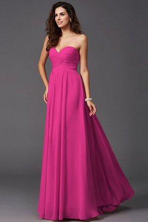 Robe demoiselle d'honneur longue ligne a de princesse en chiffon de col en cœur - Photo 11