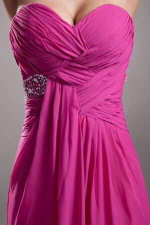 Robe de soirée de col en cœur avec perle en chiffon de tour de ceinture en haute - Photo 4