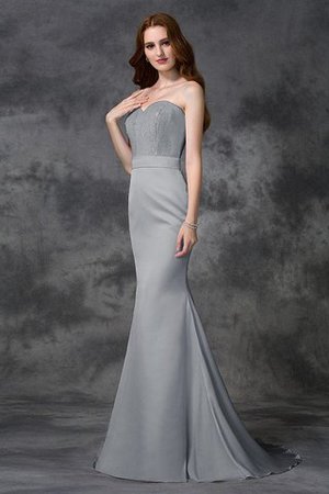 Robe demoiselle d'honneur naturel longue avec perle avec sans manches de sirène - Photo 26