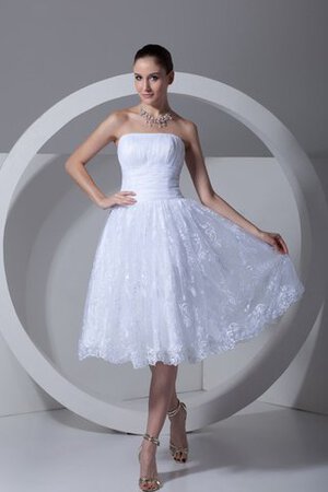 Robe de graduation romantique ligne a appliques de bustier avec sans manches - Photo 1