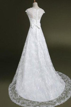 Robe de mariée luxueux en satin ceinture en étoffe boutonné textile en tulle - Photo 2