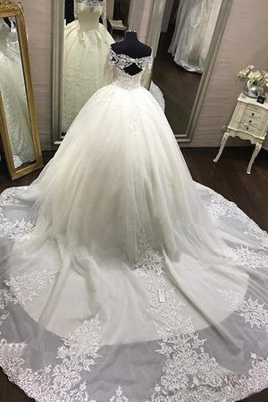 Abito da sposa radiosa con piega stravagante con perline bellissima a chiesa - Foto 3