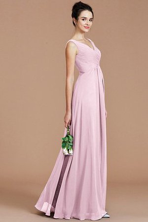 Robe demoiselle d'honneur avec chiffon ligne a avec sans manches v encolure dos nu - Photo 26