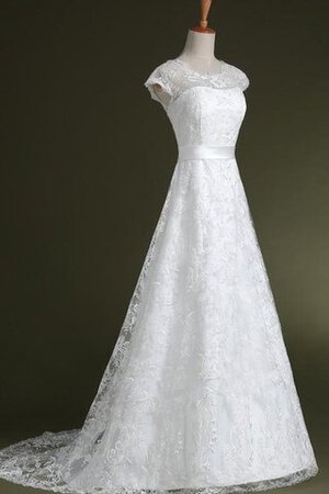 Robe de mariée luxueux en satin ceinture en étoffe boutonné textile en tulle - Photo 4