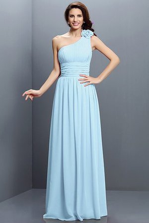 Robe demoiselle d'honneur longue en chiffon au drapée jusqu'au sol fermeutre eclair - Photo 18