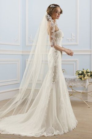 Abito da Sposa in pizzo con Applique sensuale senza strap retro Elegante - Foto 2