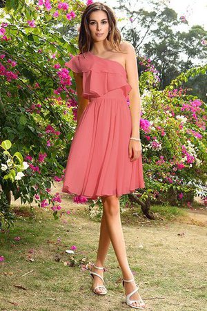 Abito da Damigella Senza Maniche Principessa Mini in Chiffon A-Line - Foto 28