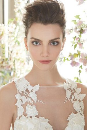 Abito da Sposa in pizzo Senza Maniche in Pizzo Shiena Sheer Tubino Naturale - Foto 5