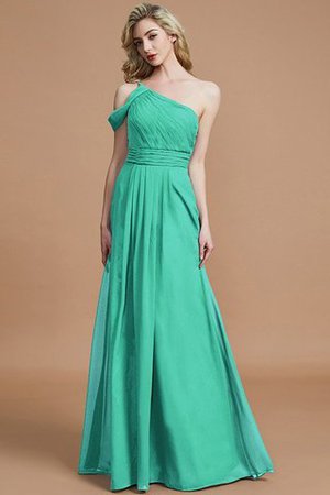 Abito da Damigella Naturale A-Line Principessa in Chiffon Monospalla - Foto 17