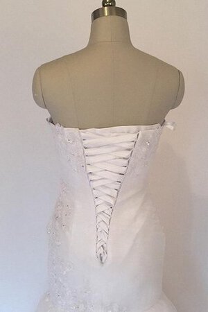 Robe de mariée cordon de sirène col en forme de cœur en tulle longueur au ras du sol - Photo 3