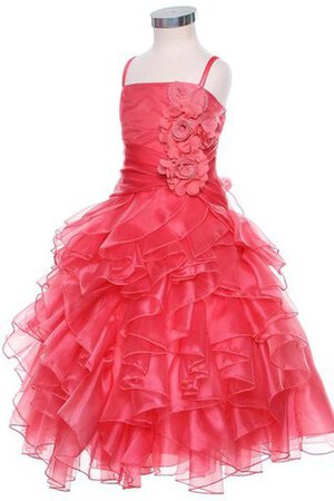 Robe de cortège enfant pendant fermeutre eclair avec fleurs en organza avec gradins - Photo 3