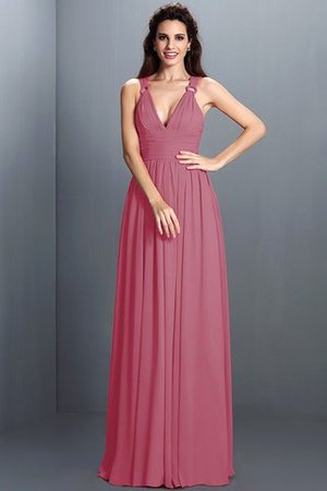 Robe demoiselle d'honneur plissage sexy de princesse avec zip en chiffon - Photo 26