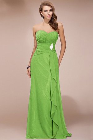 Robe demoiselle d'honneur longue avec perle en chiffon collant de lotus - Photo 13