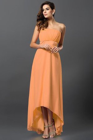 Robe demoiselle d'honneur courte de bustier a-ligne avec chiffon asymétrique - Photo 20