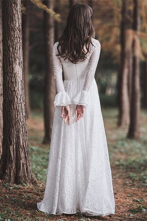 Robe de mariée fabuleux en dentelle avec manche longue avec zip formelle - Photo 4