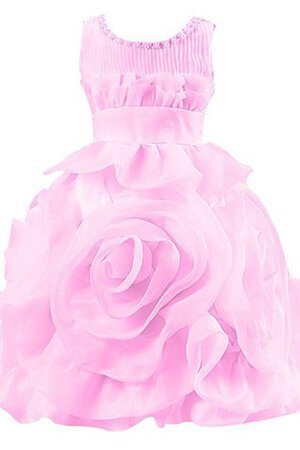 Robe de cortège enfant de longueur à genou textile taffetas ligne a de lotus avec zip - Photo 1