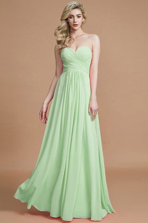 Robe demoiselle d'honneur naturel a-ligne jusqu'au sol de princesse en chiffon - Photo 31