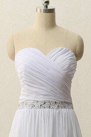 A-Line Chiffon Perlenbesetztes langes legeres Brautkleid mit Perlengürtel - Bild 5