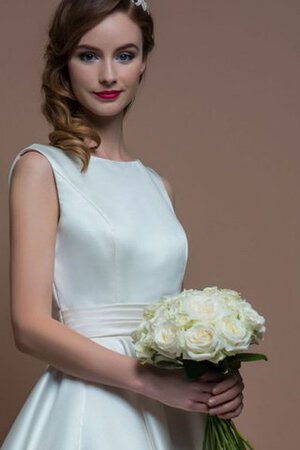 Abito da Sposa A-Line seducente in Raso Semplice Vintage Schiena Nuda - Foto 3