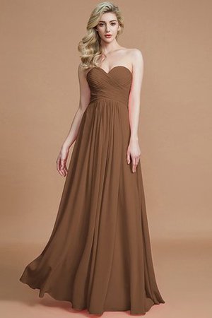 Abito da Damigella Senza Maniche in Chiffon Naturale A-Line Principessa - Foto 9