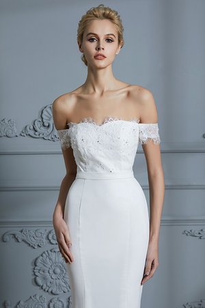 Abito da sposa con perline semplice adorabile fuori dalla spalla sexy moderno - Foto 7