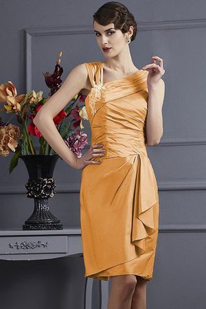 Robe demoiselle d'honneur courte appliques de fourreau textile taffetas avec zip - Photo 19